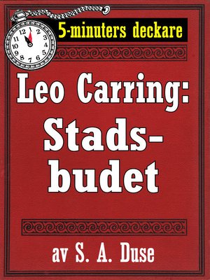 cover image of 5-minuters deckare. Leo Carring: Stadsbudet. Detektivhistoria